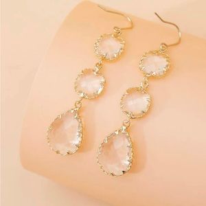 Beautiful clear crystal earrings